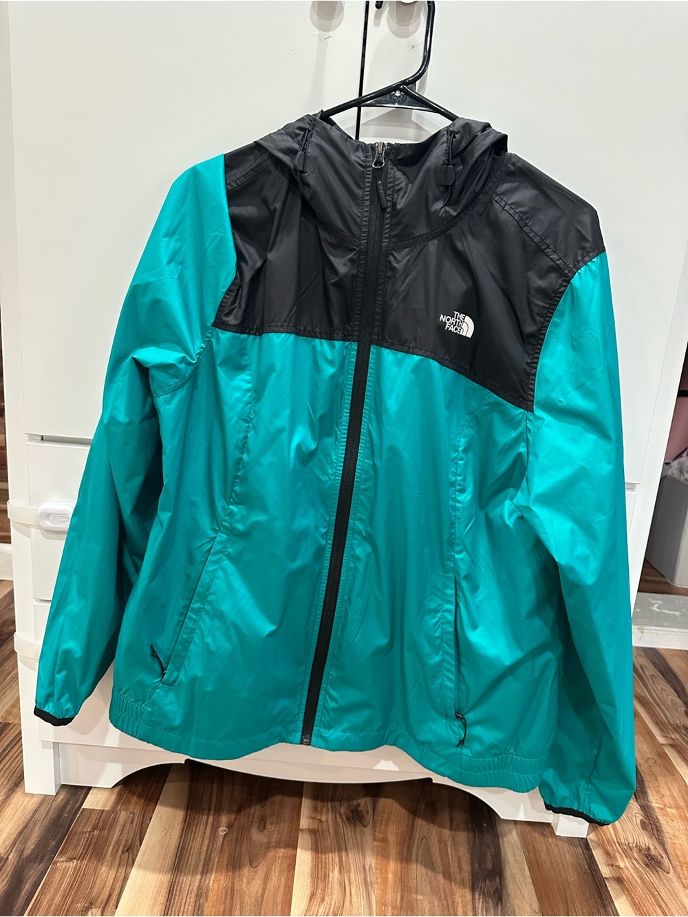 The North Face Women’s Aqua & Black Windbreaker Jacket